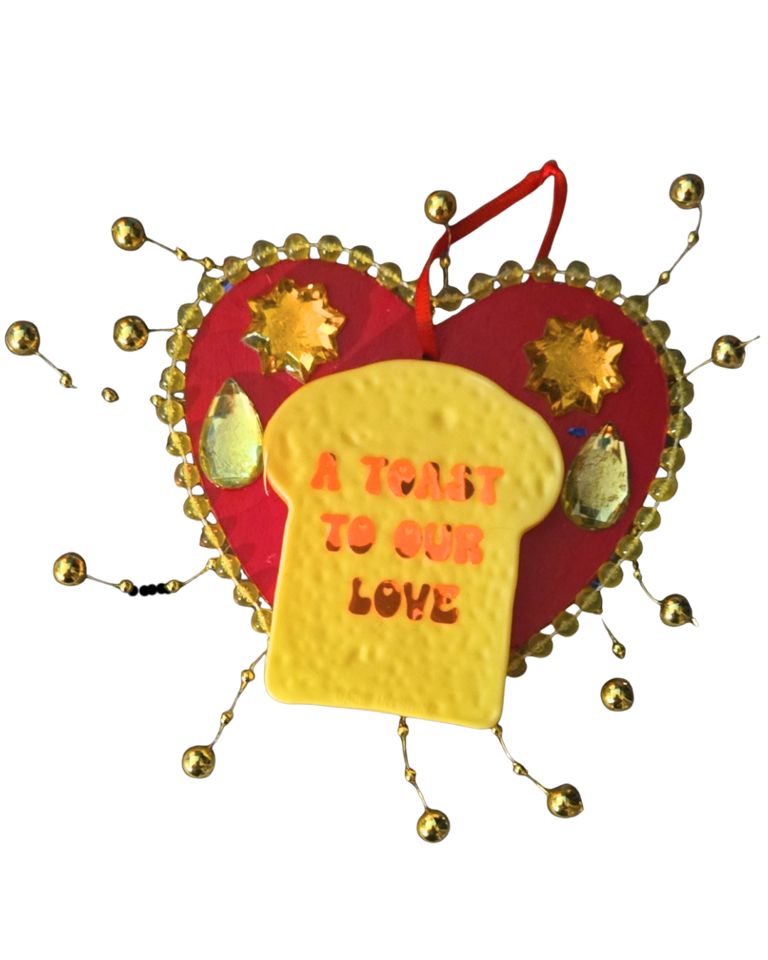 5.5" Wooden Valentine A Toast